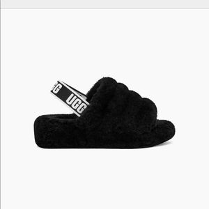 Black ugg slides